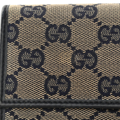 Gucci GG Supreme Monogram Dice Chain Wallet Beige Blue 10 of 10