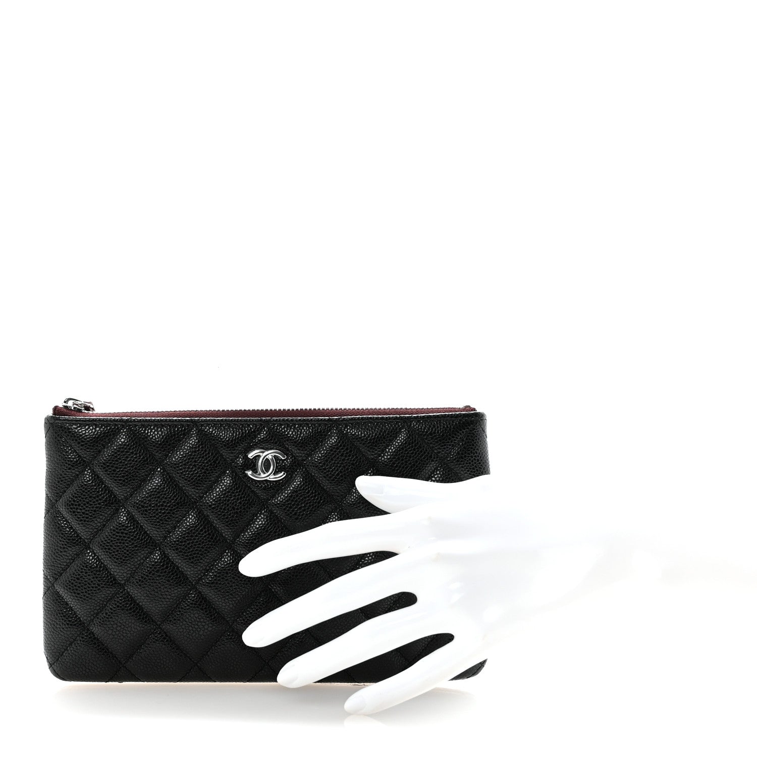 Chanel Caviar Quilted Cosmetic Case Black 2 of 8