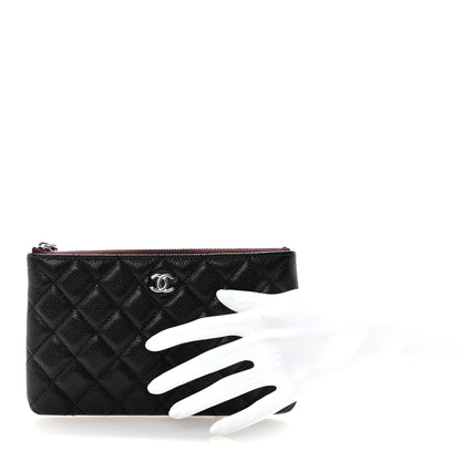 Chanel Caviar Quilted Cosmetic Case Black 2 of 8