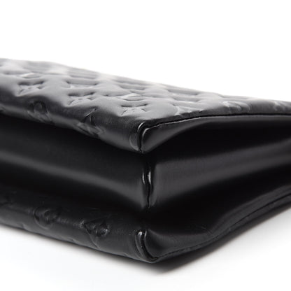 Louis Vuitton Lambskin Embossed Monogram Coussin PM Black 7 of 12