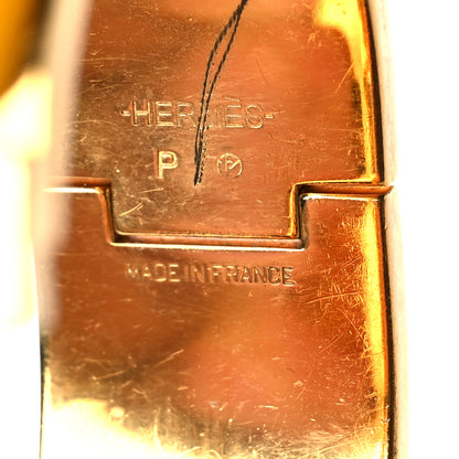 Hermes Enamel Wide Clic Clac H Bracelet GM Jaune Soleil 4 of 5