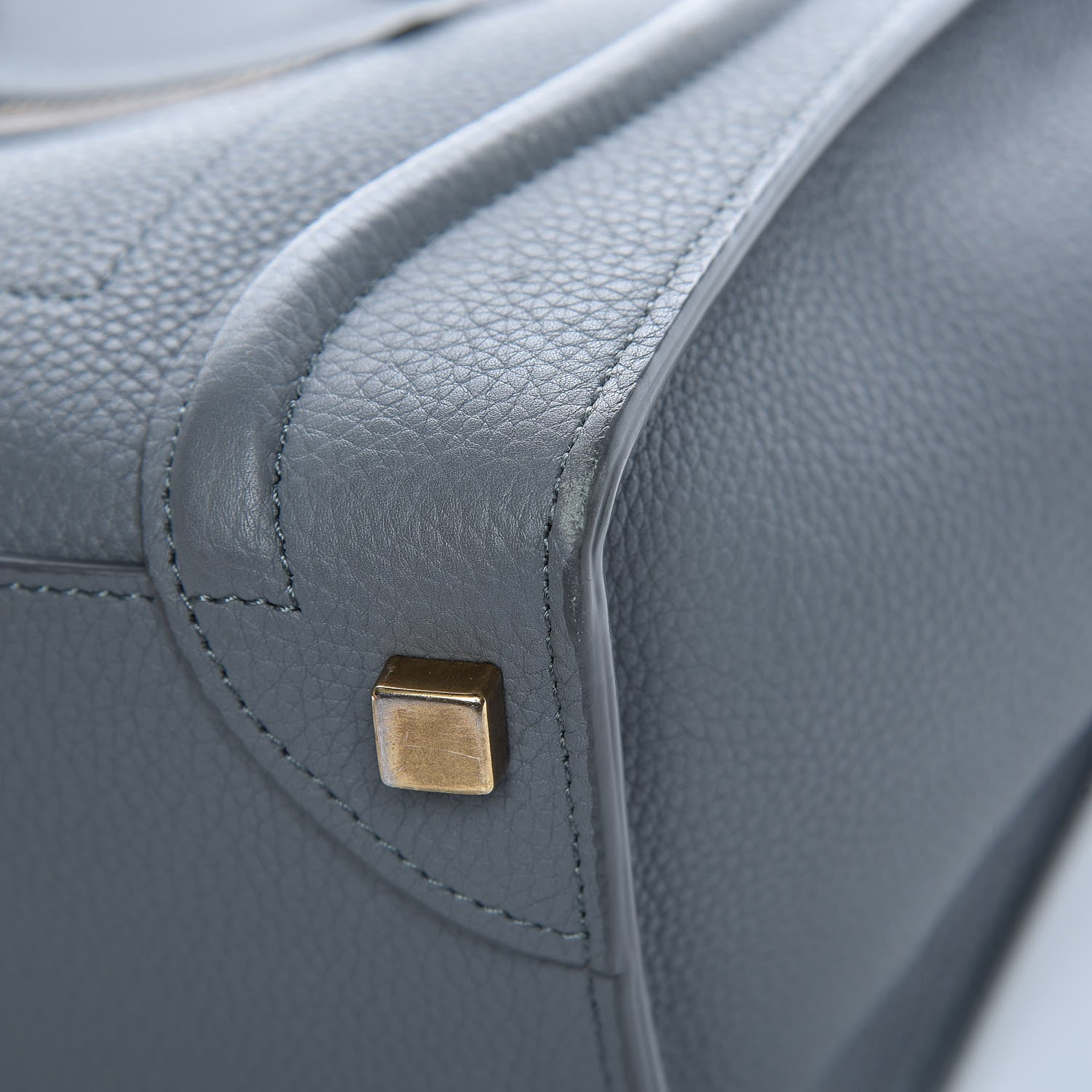 Celine Baby Drummed Calfskin Micro Luggage Kohl 13 of 14
