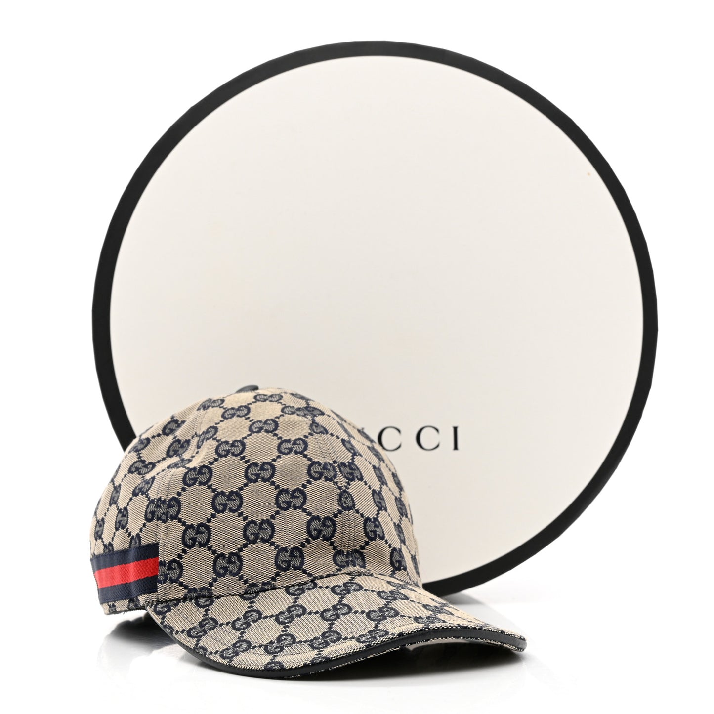 Monogram Web Baseball Hat M Beige Blue