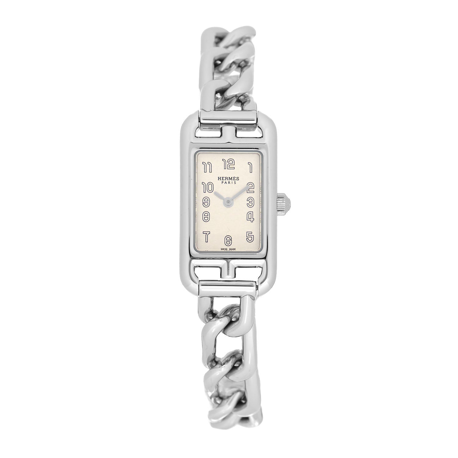 Hermes Stainless Steel 17mm Nantucket Quartz Watch 1 of 5