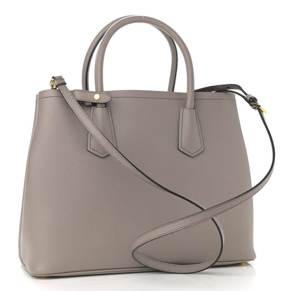 Prada Saffiano Cuir Medium Double Bag Argilla 3 of 11