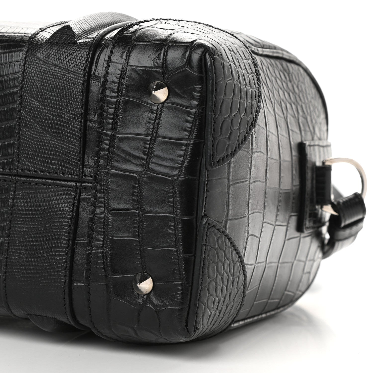 Givenchy Calfskin Crocodile Embossed Mini Lucrezia Black 5 of 11