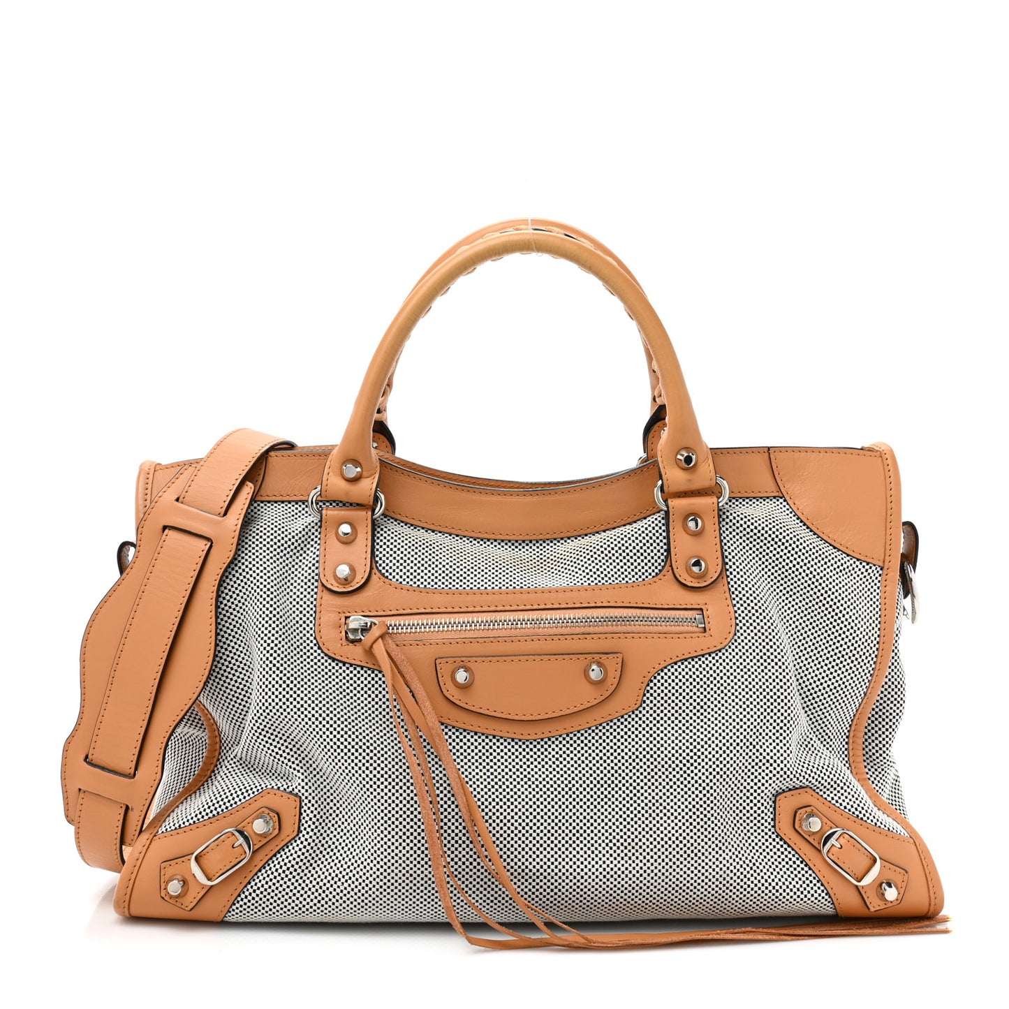 Calfskin Twill Perforated Classic Hardware City Tan
