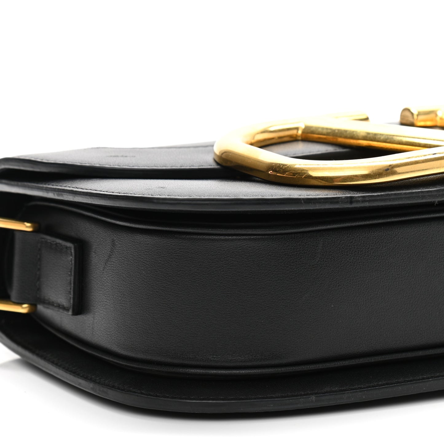 Smooth Calfskin Supervee Shoulder Bag Black