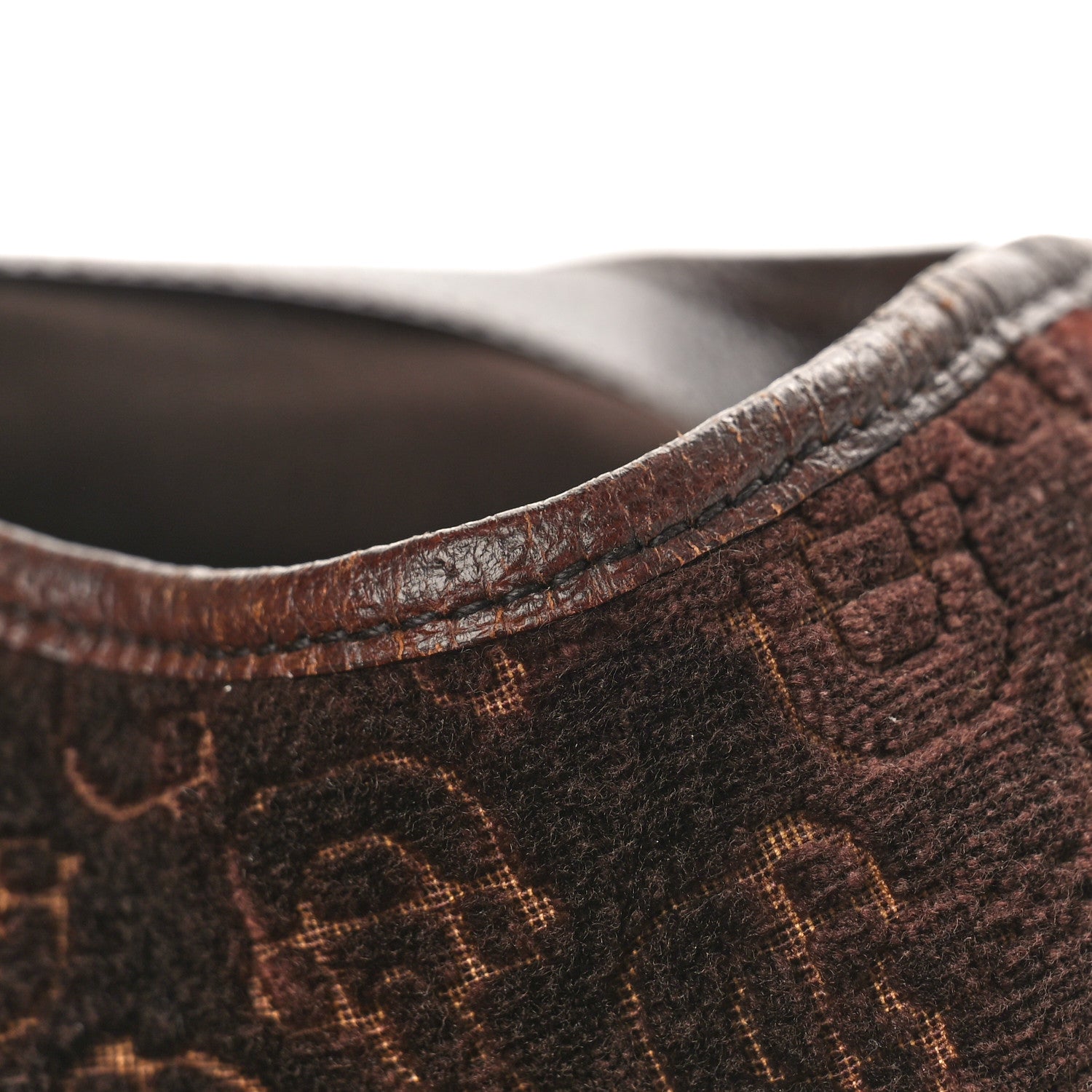 Gucci Velvet Horsebit Embossed Large Glam Shoulder Bag Brown Multicolor 10 of 11
