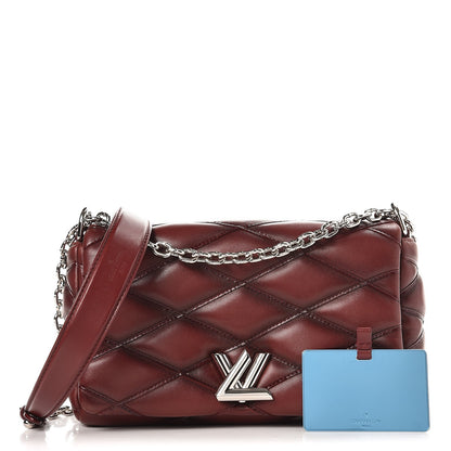 Louis Vuitton Lambskin Malletage GO-14 PM Bordeaux 3 of 7