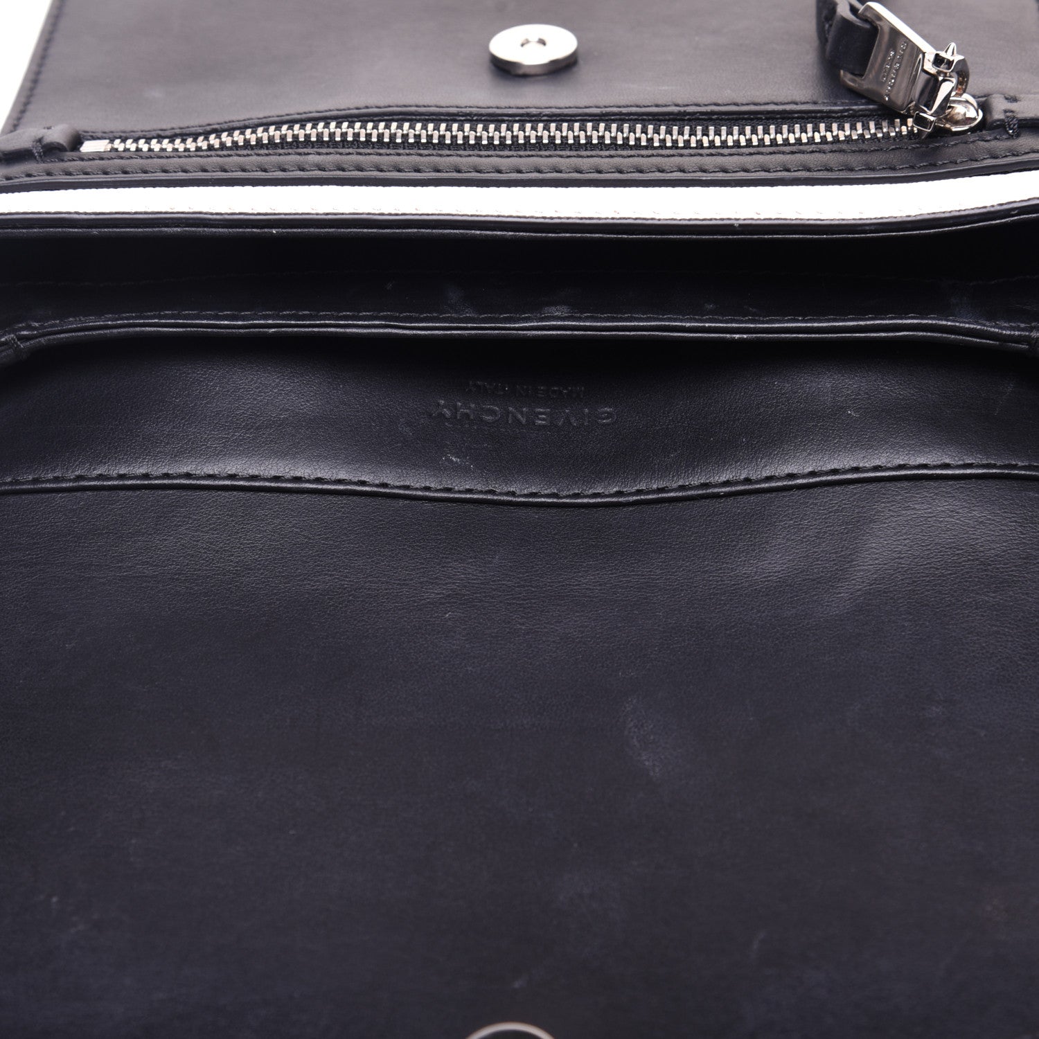 Givenchy Calfskin Duetto Crossbody Bag White Black 10 of 11