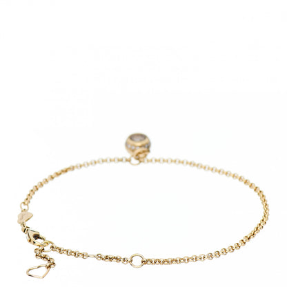 Chopard 18K Yellow Gold Diamond Happy Diamonds Chain Bracelet 2 of 4