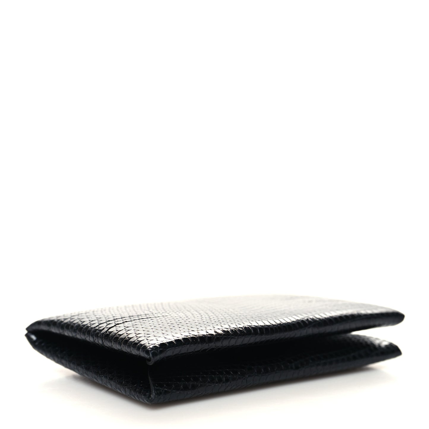 Lizard Calvi Card Case Black