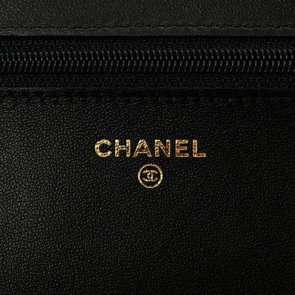 Chanel Lambskin Pyramid Wallet On Chain WOC Black 5 of 11