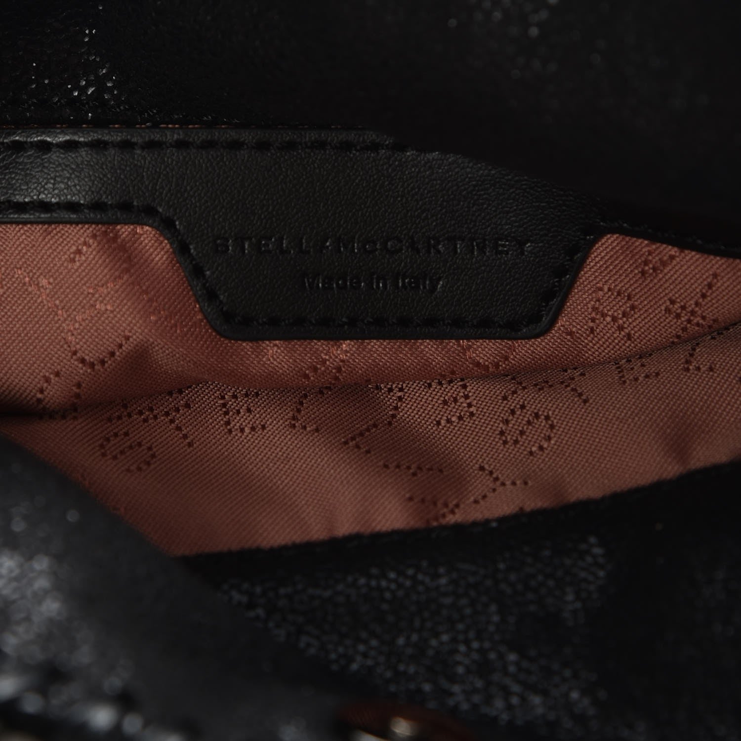 Stella McCartney Shaggy Deer Crystal Stones Heart Tiny Falabella Tote Black 6 of 8