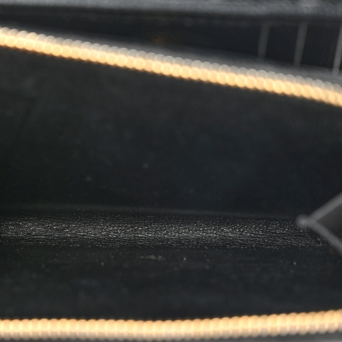 Grain De Poudre Matelasse Chevron Monogram Compact Zip Around Wallet Black