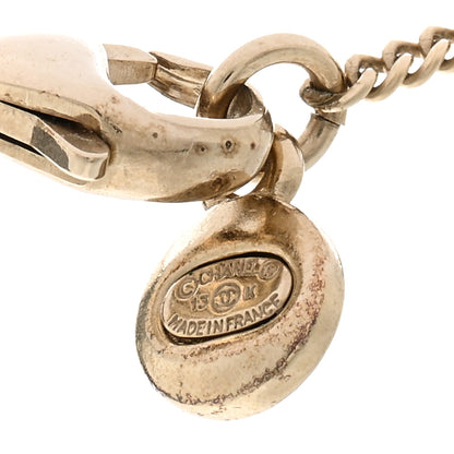 Chanel Pearl Crystal CC Pendant Necklace Gold 4 of 4