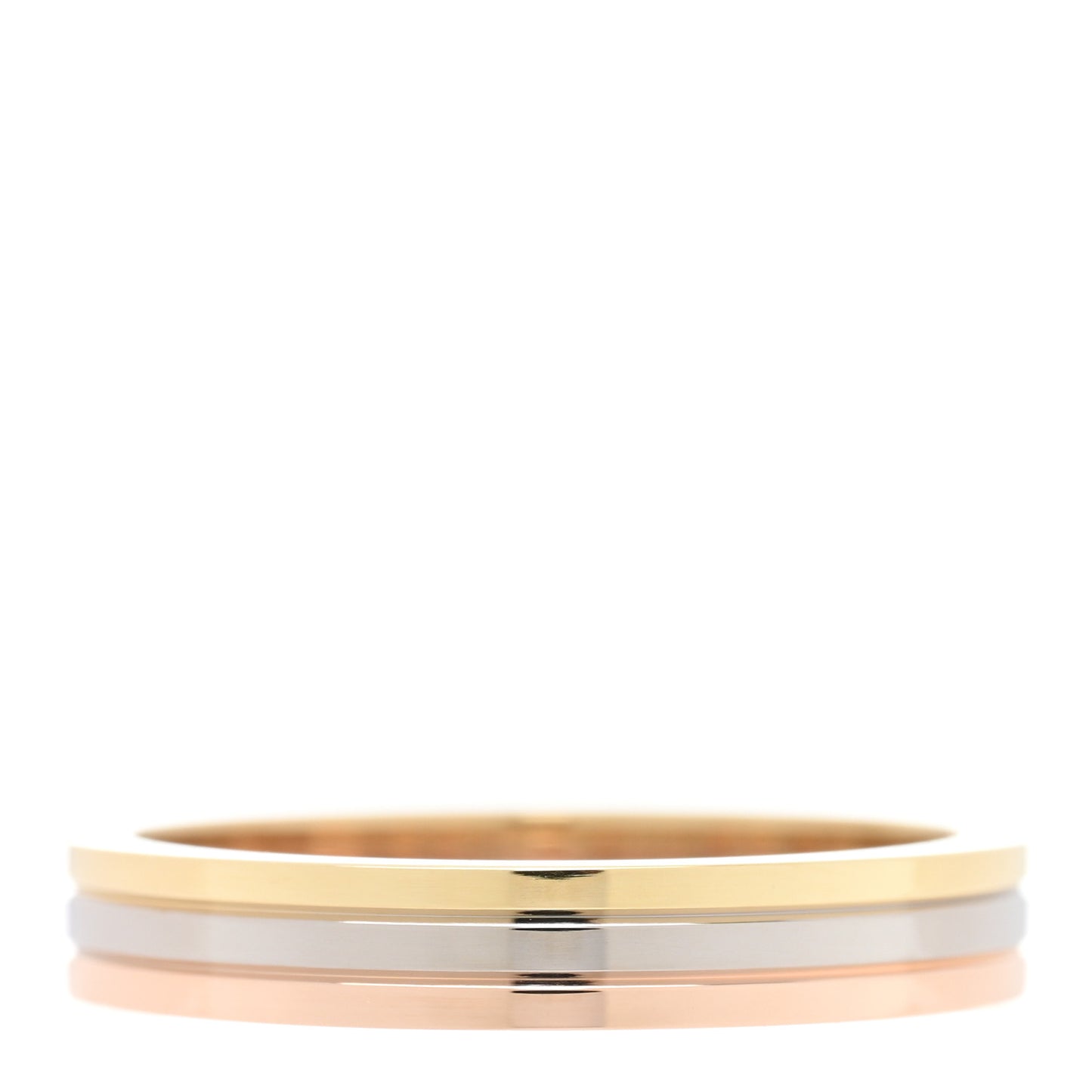 18K Pink White Yellow Gold 3.5mm Vendome Louis Cartier Wedding Band Ring 56 7.5