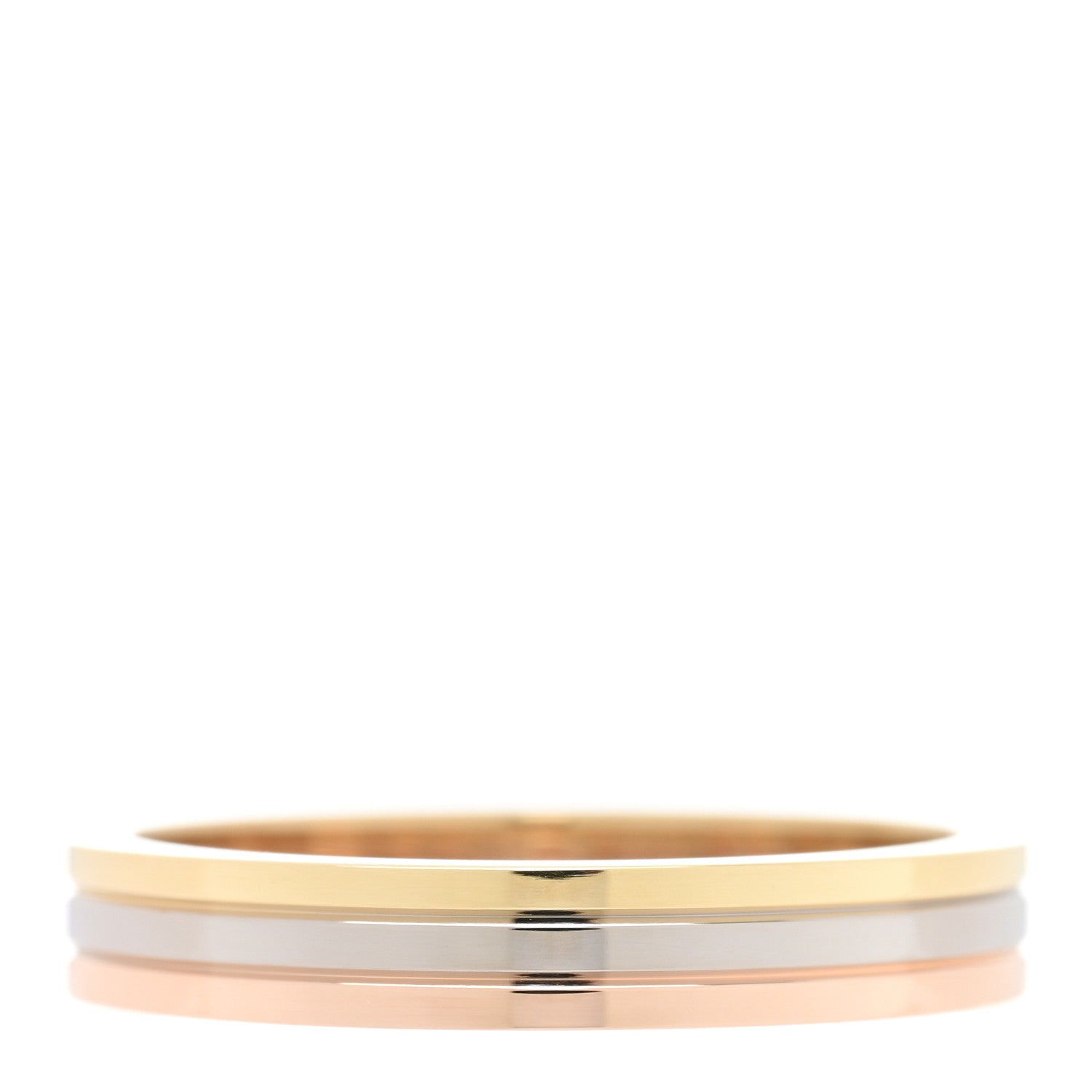 Cartier 18K Pink White Yellow Gold 3.5mm Vendome Louis Cartier Wedding Band Ring 56 7.5 3 of 5