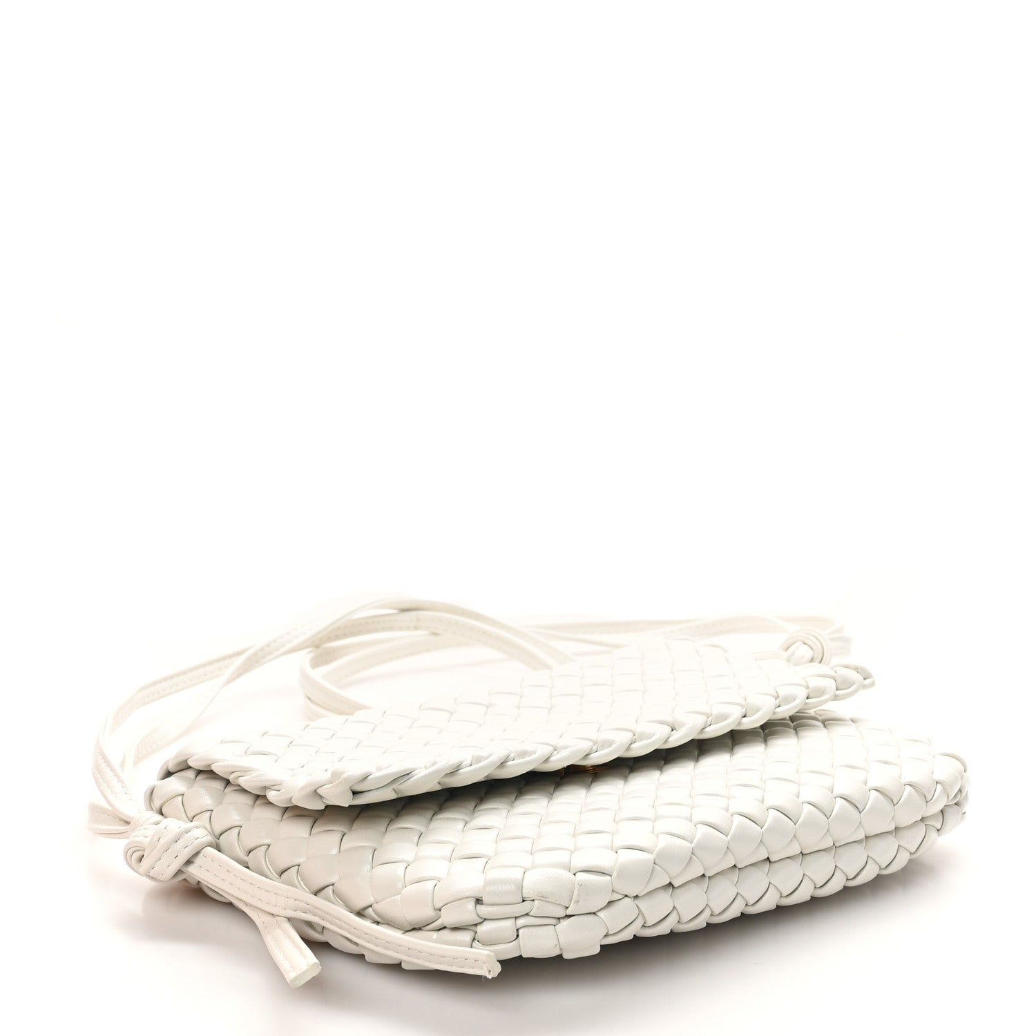 Bottega Veneta Nappa Intrecciato Cobble Messenger Bag White 4 of 10