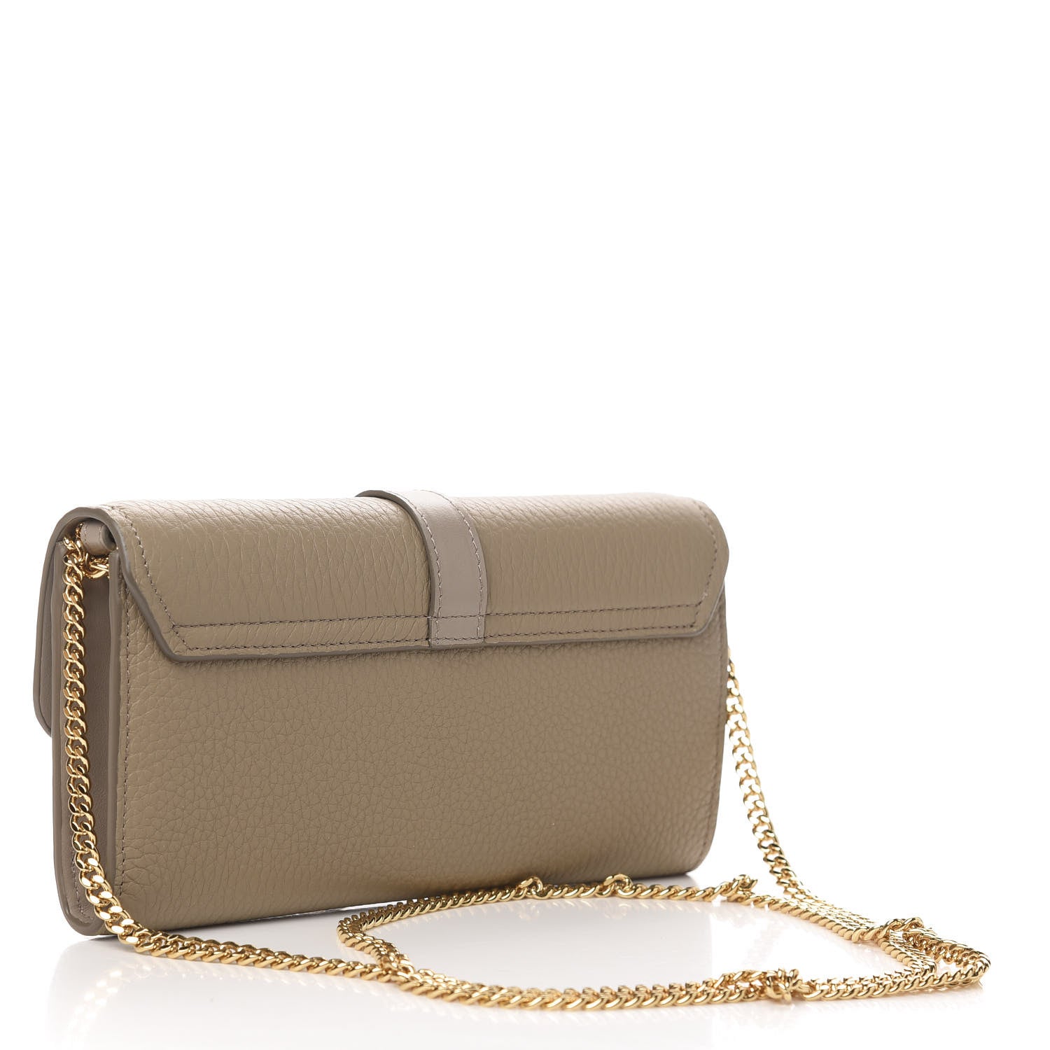 Chloe Grained Calfskin Aby Chain Wallet Motty Grey 3 of 7