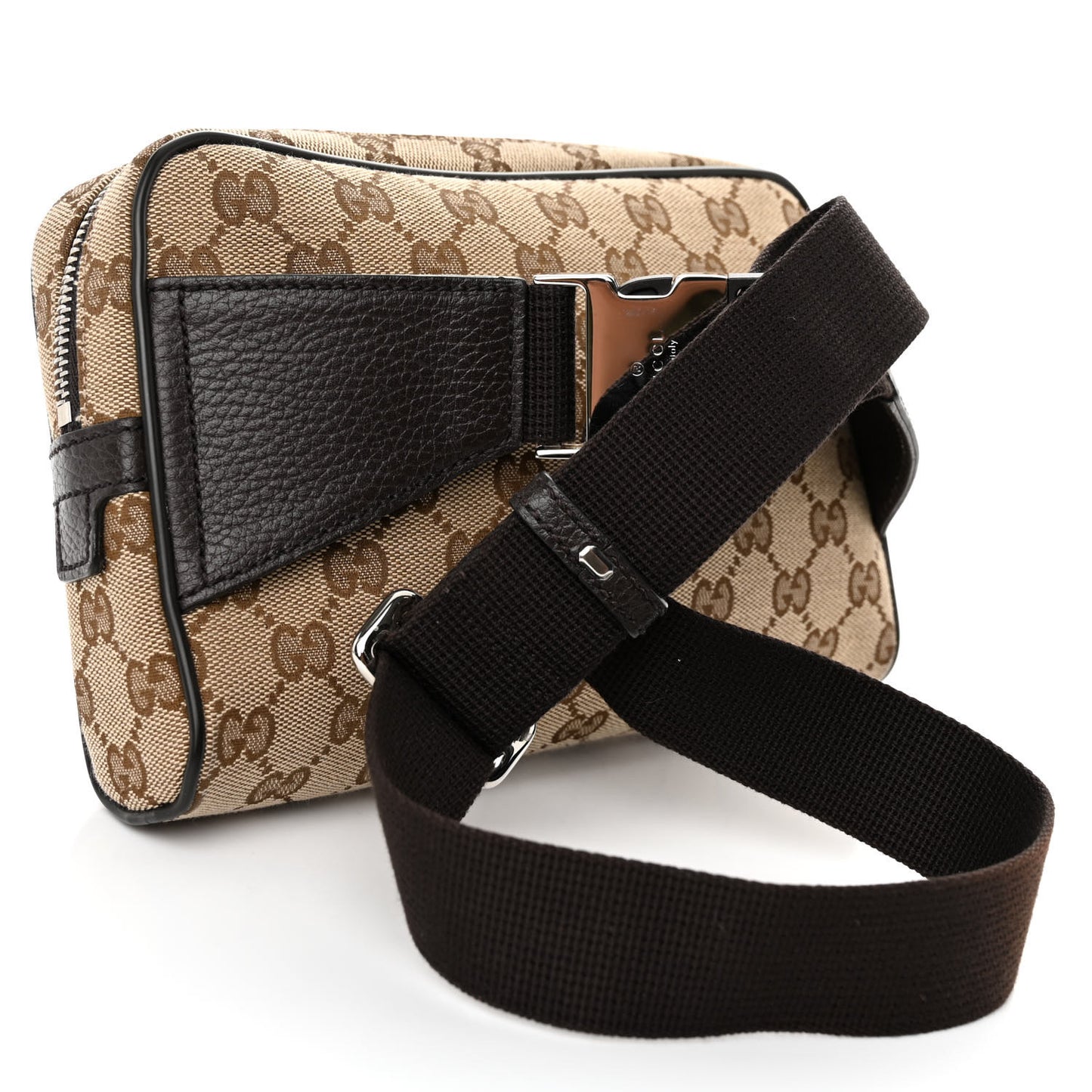 Monogram Dollar Calfskin Belt Bag Beige Ebony Testa di Moro Marrone Scuro