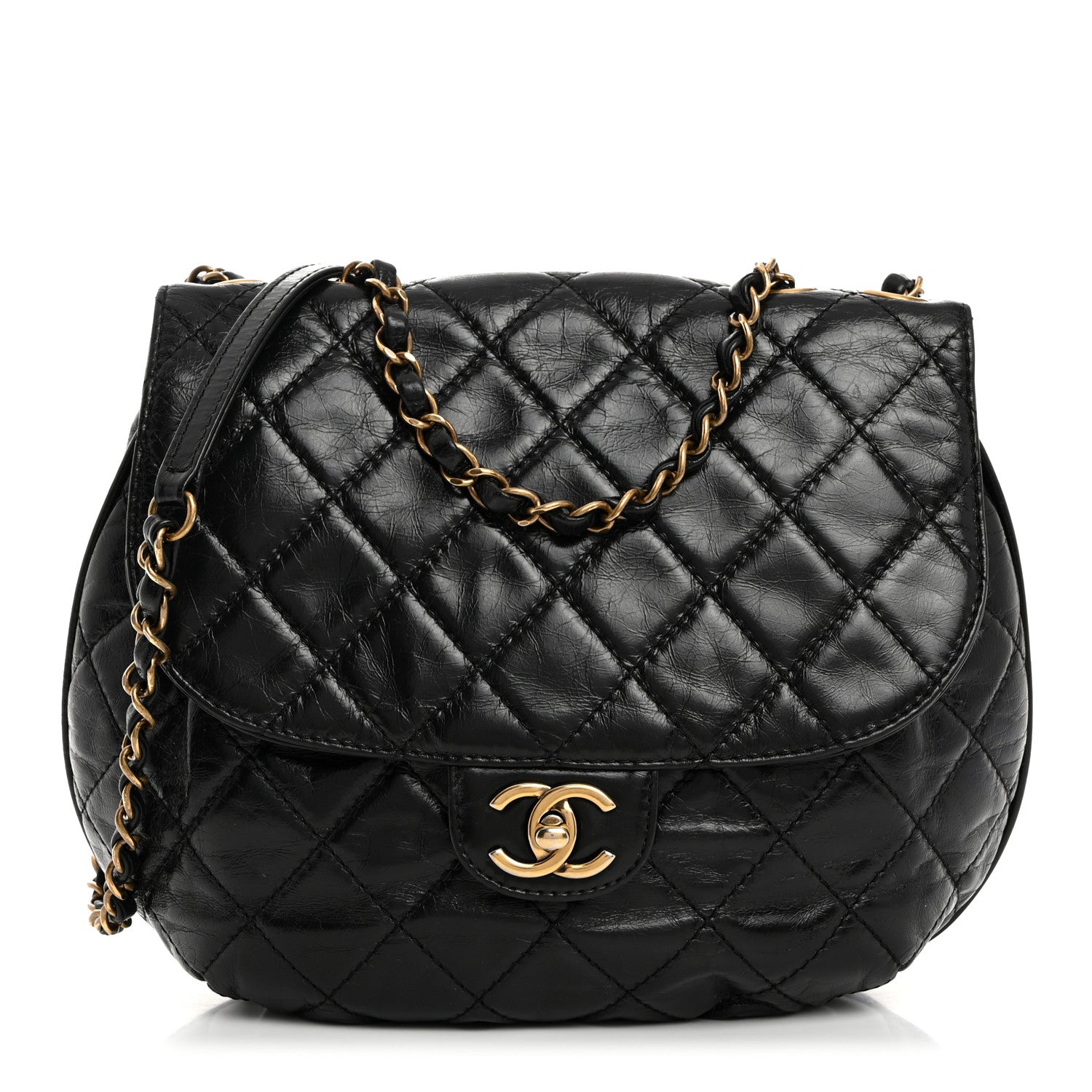 Chanel Calfskin Quilted Medium Bubble CC Flap Black 1 of 10
