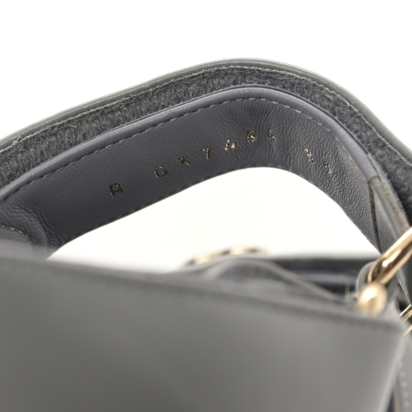 Shiny Calfskin Logo Platform Sandals 39 Grey