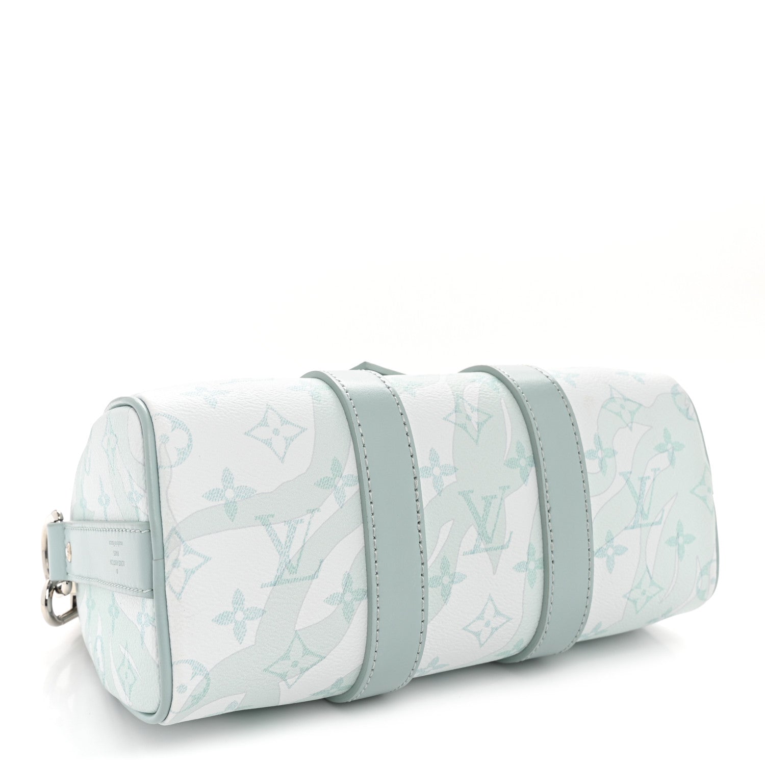 Louis Vuitton Monogram Aquagarden Keepall Bandouliere 25 Crystal Blue 4 of 9