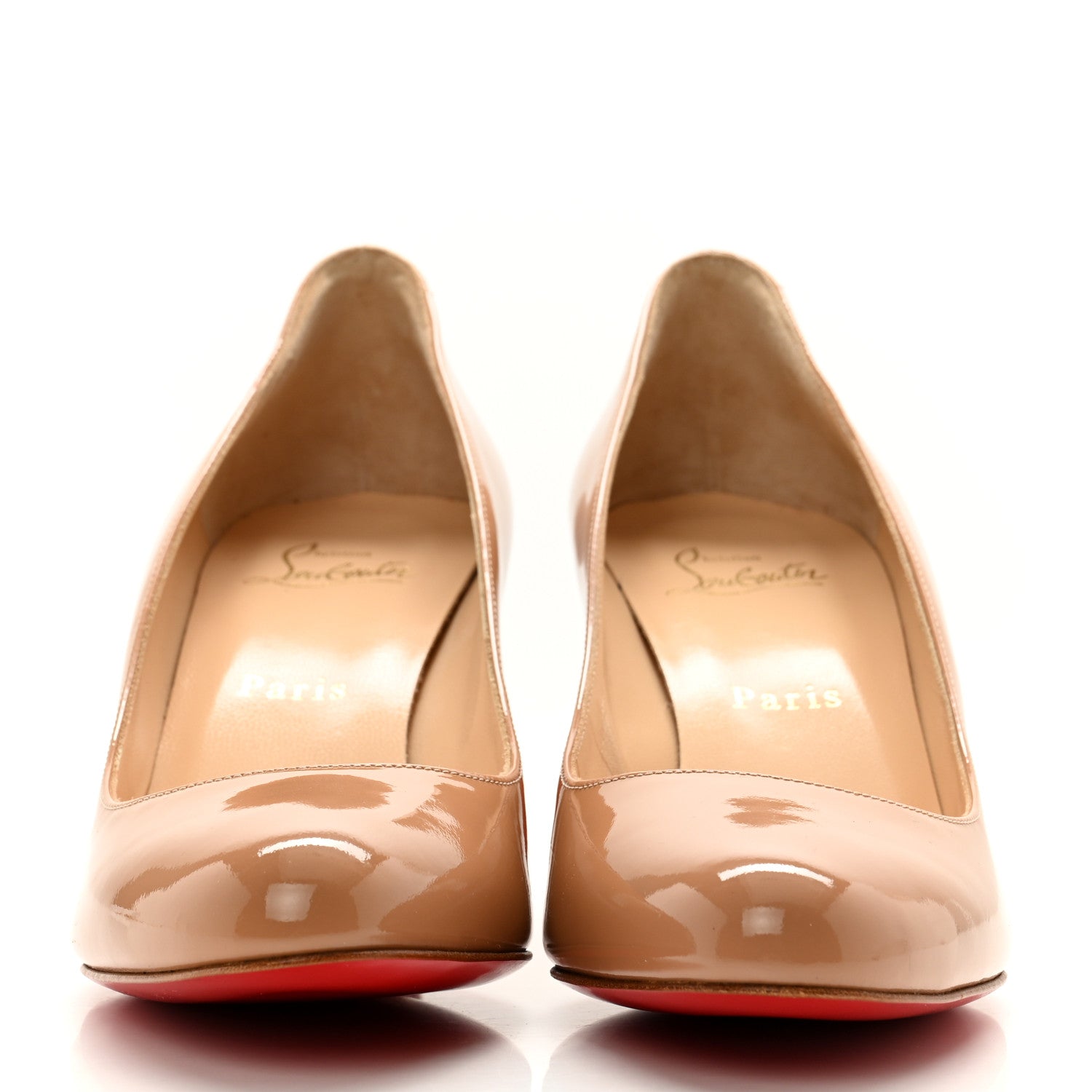 Christian Louboutin Patent Mistica 60 Pumps 38 Nude 2 of 9