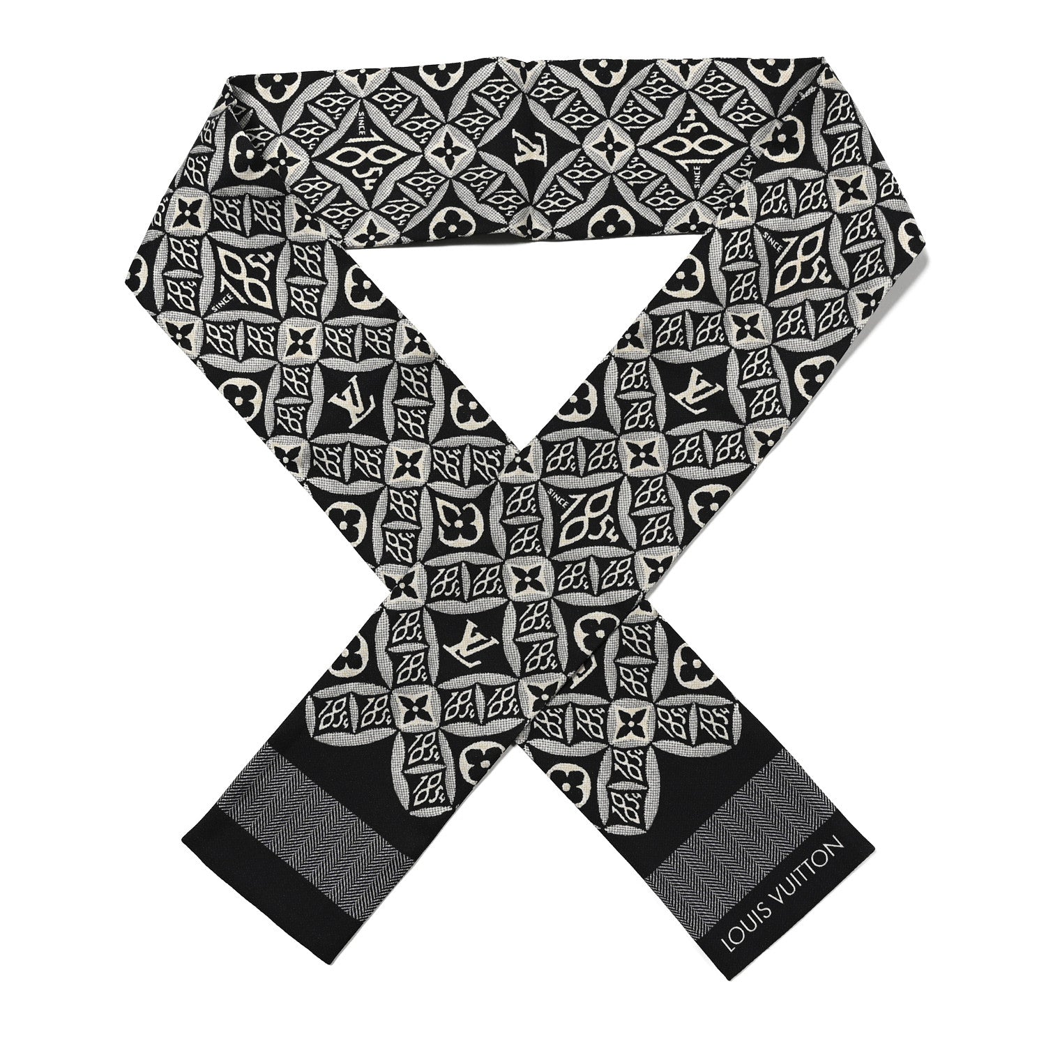 Louis Vuitton Silk Since 1854 Bandeau Gris 1 of 3