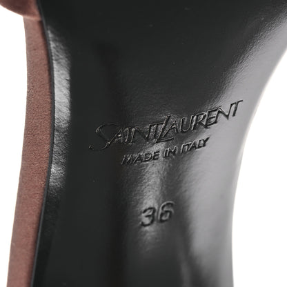 Saint Laurent Crepe Satin Crystal Opyum Mules Manioc 36 Manoic Brown 8 of 11