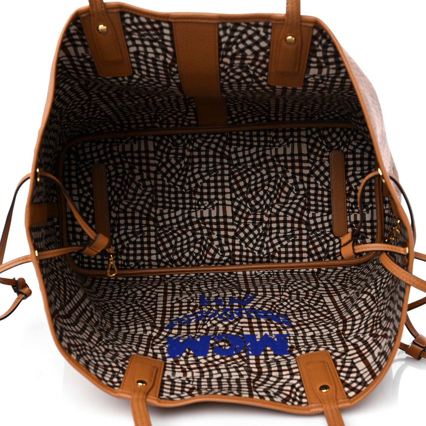 Visetos Large Liz Reversible Shopper Tote Cognac