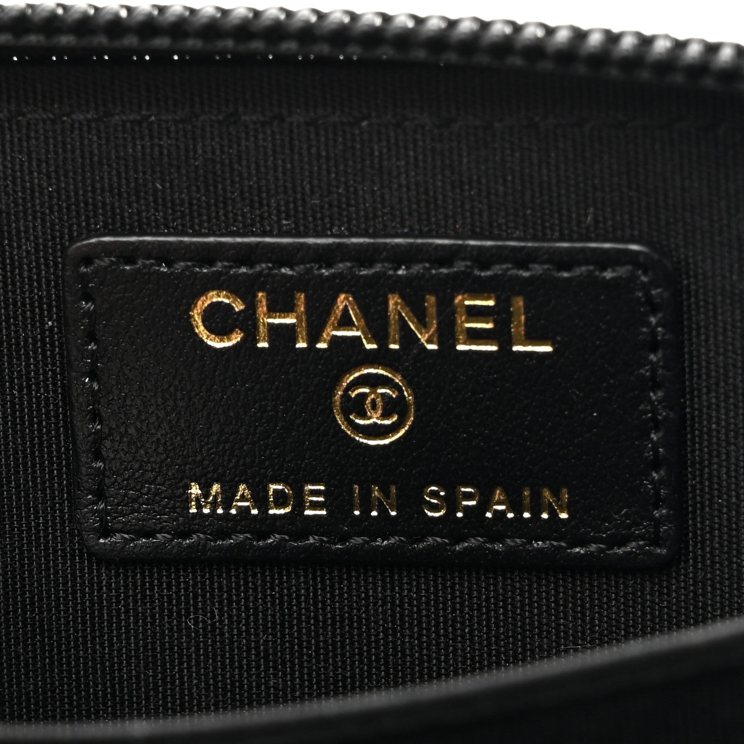 Chanel Caviar Quilted Boy Zip Around Coin Purse Wallet Black 6 of 8