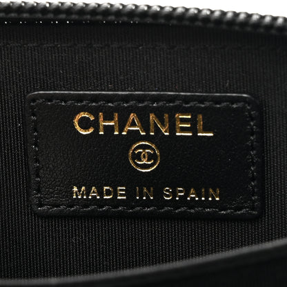Chanel Caviar Quilted Boy Zip Around Coin Purse Wallet Black 6 of 8