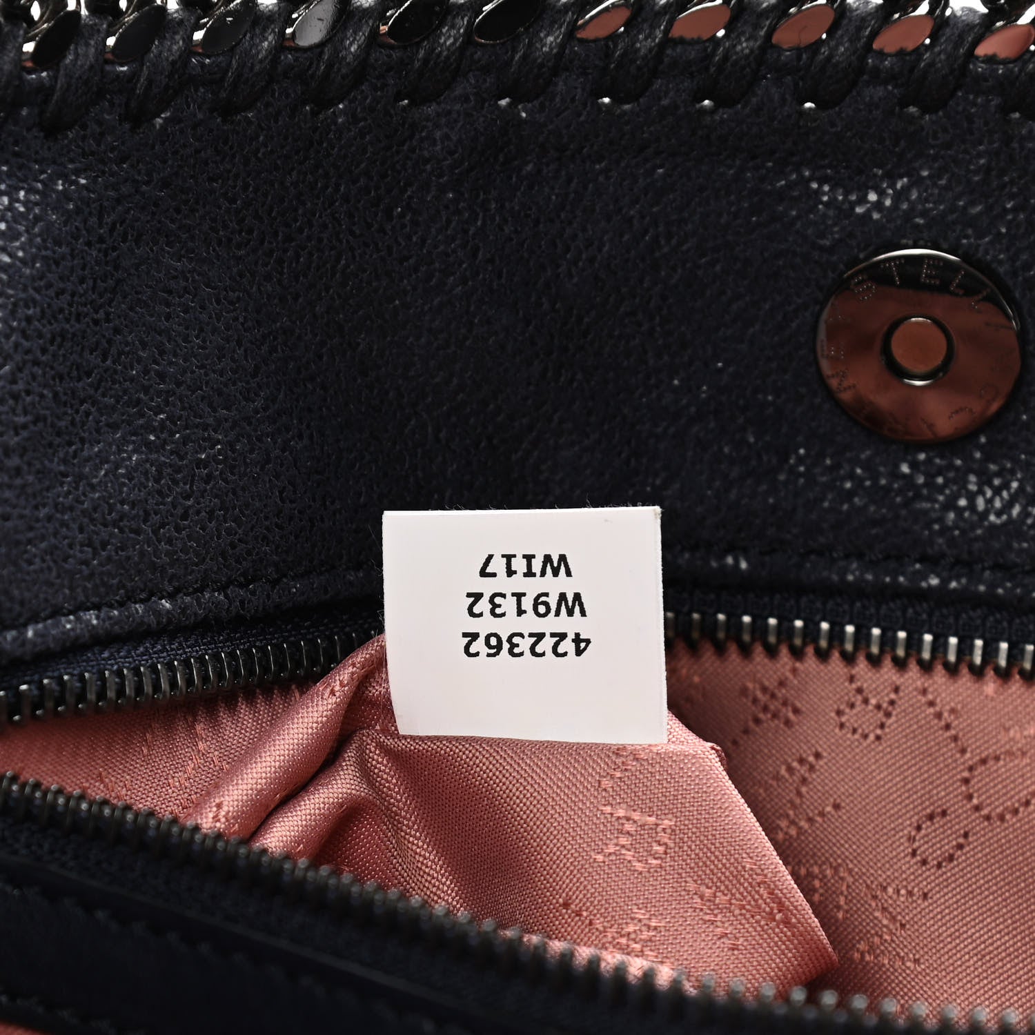 Stella McCartney Shaggy Deer Falabella East West Shopper Tote Navy 7 of 11