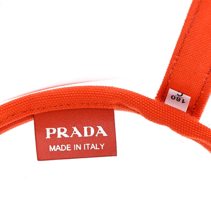 Prada Plexiglass Canapa Small Shopper Tote Arancio 6 of 8