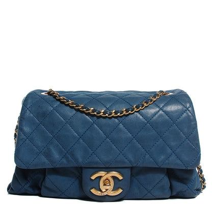 Chanel Iridescent Calfskin Chic Quilt Small Flap Dark Blue 1 of 8