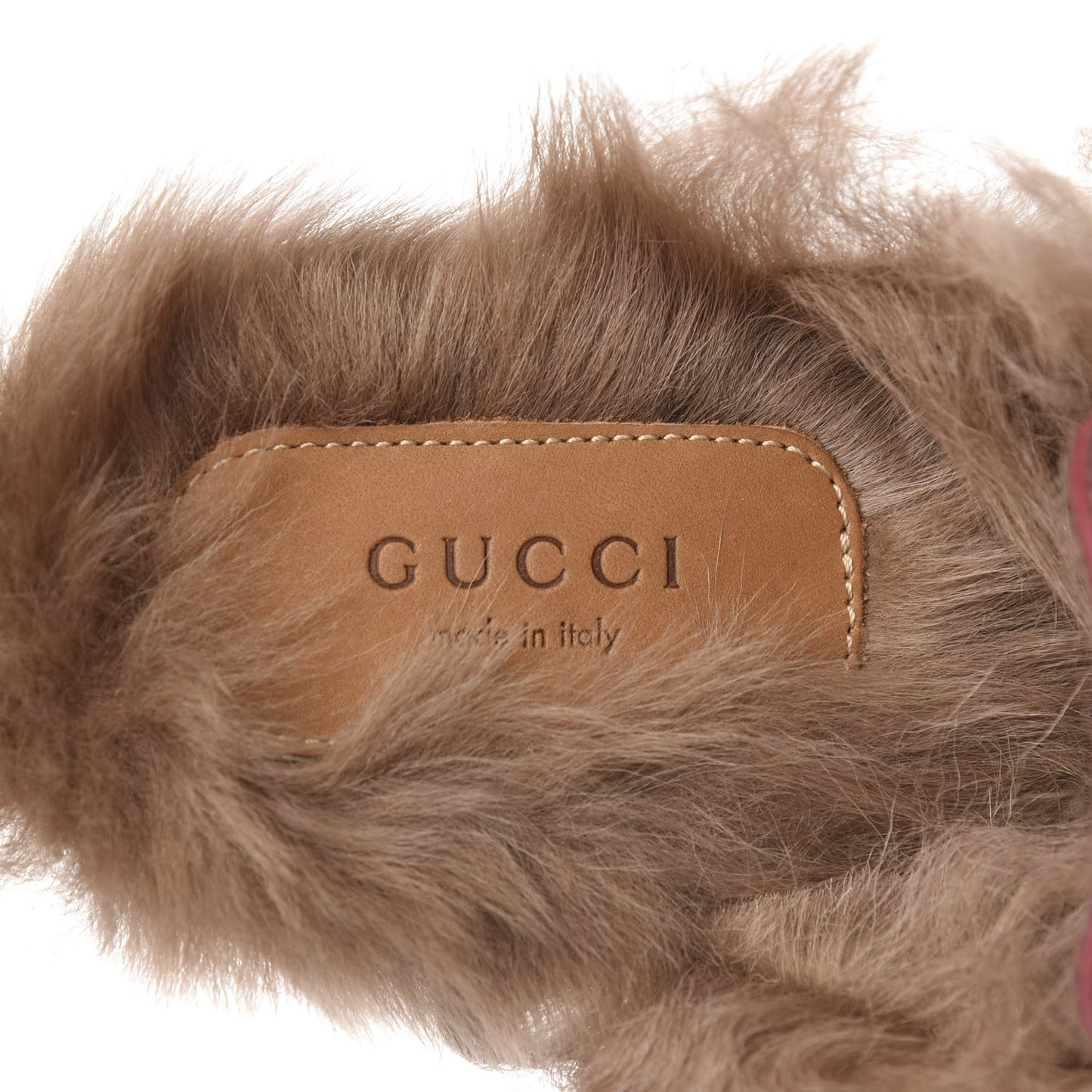 Calfskin Fur Womens Princetown Slippers 35 Lipstick Rose Natural