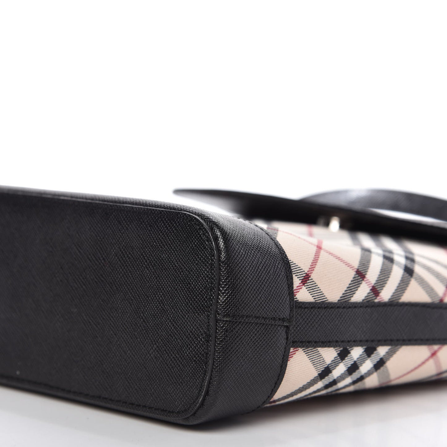 Calfskin Nova Check Shoulder Bag Black