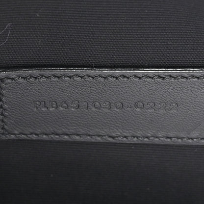Saint Laurent Grain De Poudre Textured Mixed Matelasse Triquilt Monogram Clutch Black 7 of 9