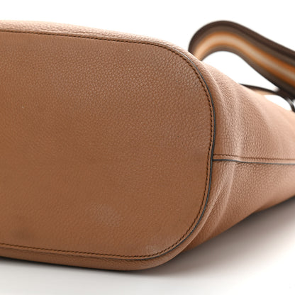 Prada Vitello Phenix Embossed Logo Shoulder Bag Brown 9 of 10