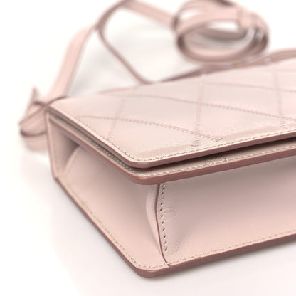 Givenchy Goatskin Quilted GV3 Strap Wallet Pale Pink 10 of 13
