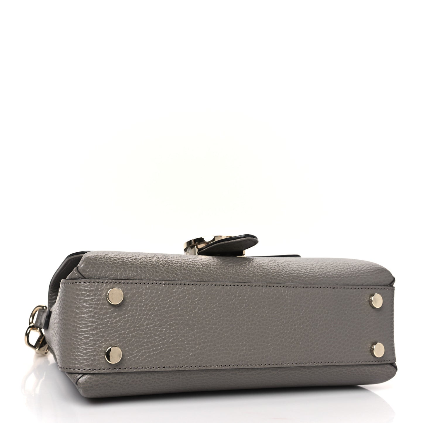 Dollar Calfskin Interlocking G Top Handle Shoulder Bag Loess