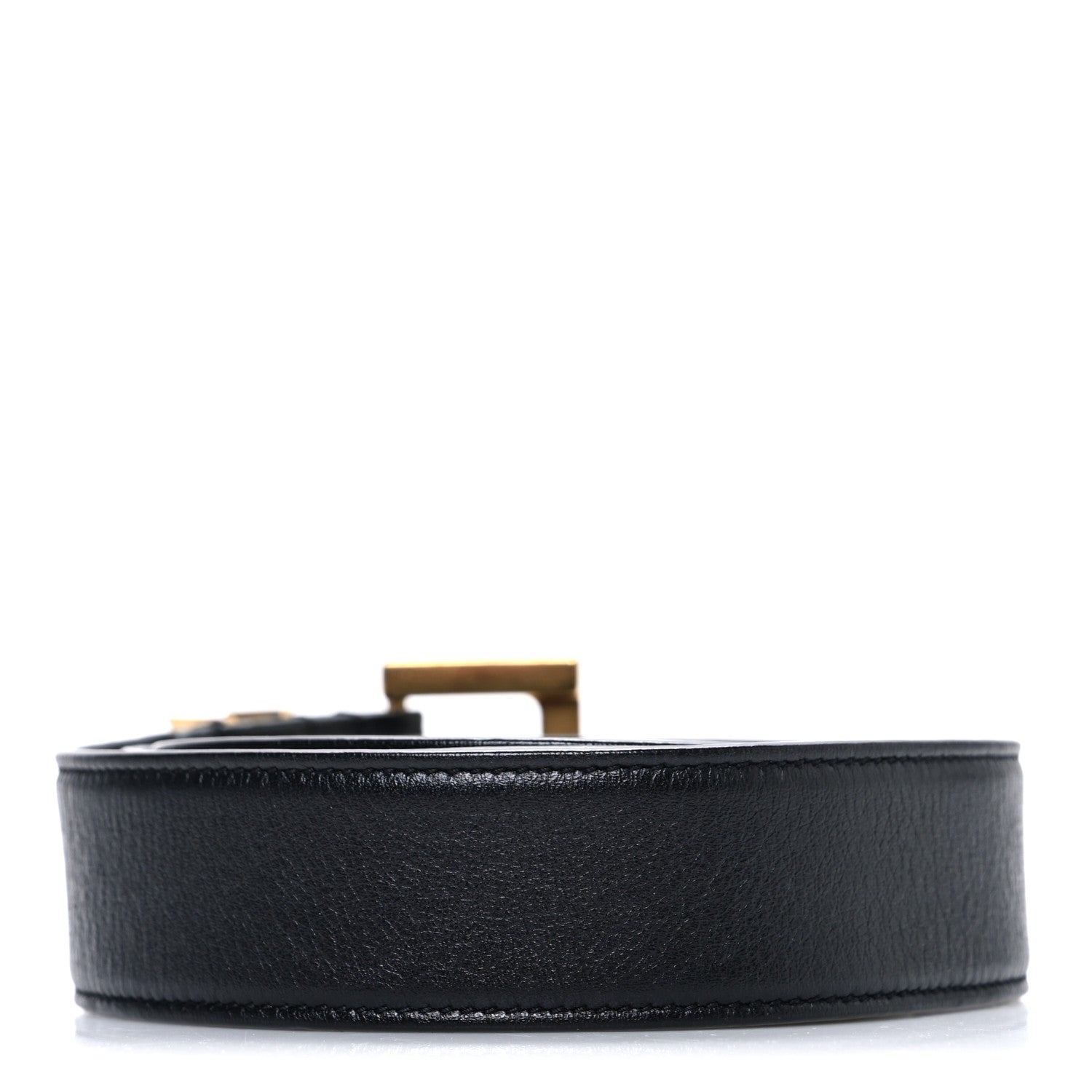 Saint Laurent Smooth Calfskin Monogram Square Buckle 90 36 Belt Black 2 of 6