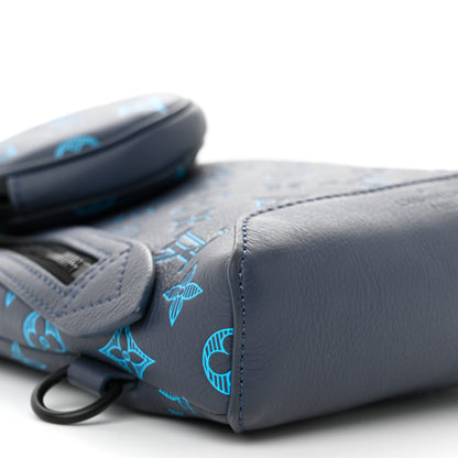 Louis Vuitton Monogram Shadow Duo Slingbag Navy River Blue 8 of 9