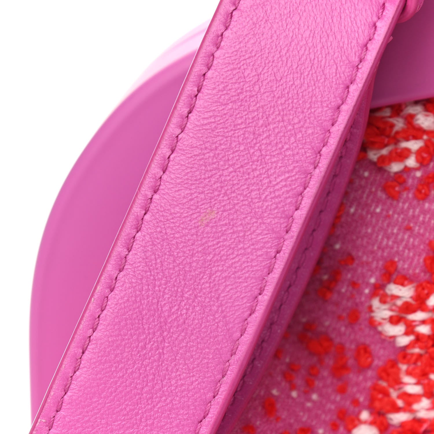 Bottega Veneta Textured Fabric Medium The Point Triangle Bag Cerise 12 of 12