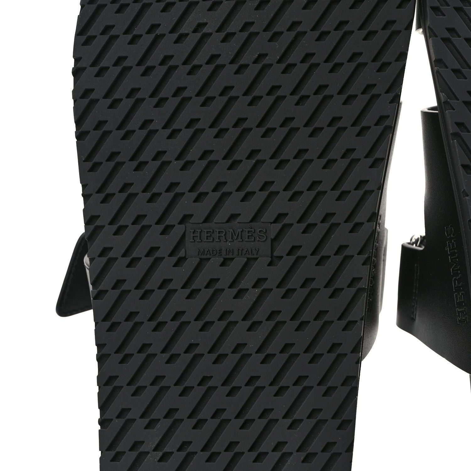 Hermes Calfskin Womens Chypre Sandals 40.5 Black 6 of 9