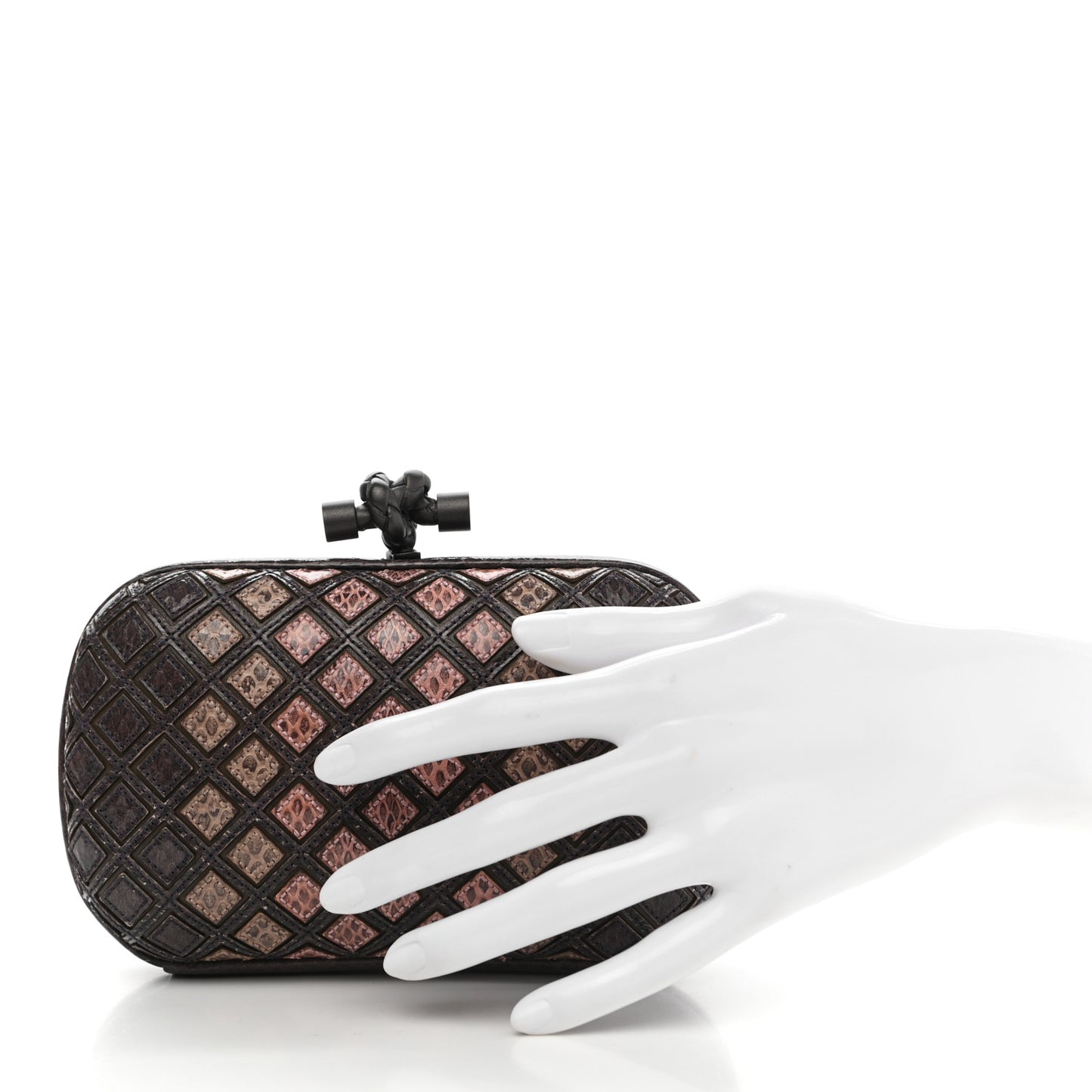 Nappa Intreccio Ayers Knot Clutch Brown