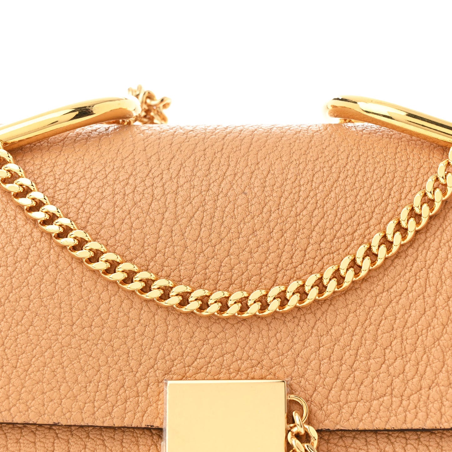 Grained Lambskin Mini Drew Shoulder Bag  Softy Brown